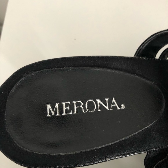 Merona black heeled sandals size 7.5 - Picture 5 of 6